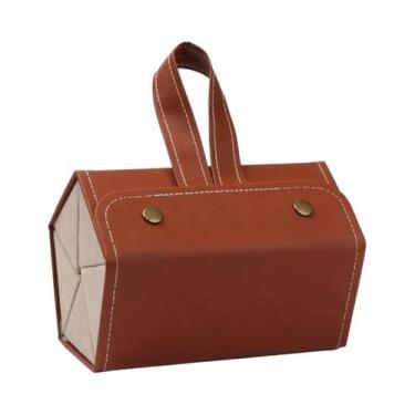 Imagem de Estojo De Armazenamento De Óculos De Sol De Couro PU Dobrável 5 6 Slot