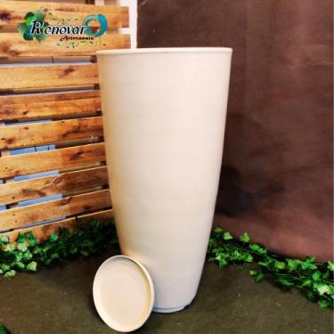 Imagem de Vaso De Planta Grande Cone Brilhante Luxo Decorativo G - Renovar Artes