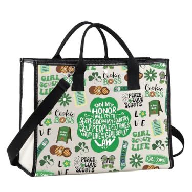 Imagem de POFULL Bolsa de ombro feminina líder de tropa para meninas, presente poderoso, vida de tropa, aventura, presente de esquadrão, Bolsa Cokie Boss