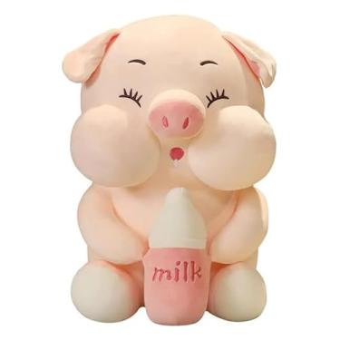 Imagem de Pelúcia Porquinho Rosa Mamadeira 35cm