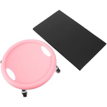 Imagem de HANABASS Roda de rolo abdominal de quatro rodas com tapete, rotação de 360°, mudo, roda de exercício abdominal multidirecional para exercícios abdominais em casa, homens e mulheres, treino de estômago