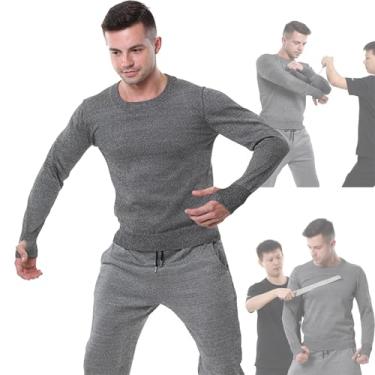 Imagem de Camiseta Protetora Masculina, ProteçãO Dupla Anti-Corte E Anti-Facada, Equipamento De ProteçãO De 5 NíVeis, Colete à Prova De Facadas Para Homens, Camisetas Macias E RespiráVeis(Long,XXL)