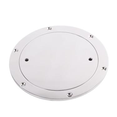 Imagem de Hatch de inspeção de placa redonda do deck de barco 316 Aço inoxidável Acesso marítimo Porta Tampa de porta à prova de ferrugem Anti erosiva High Disão Polida Profissional Para (6 polegadas)