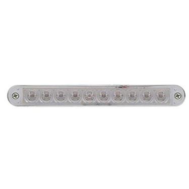 Imagem de United Pacific 10 LED 16,5 cm (6 1/2"), barra de luz giratória e traseira com bisel - LED vermelho/lente transparente