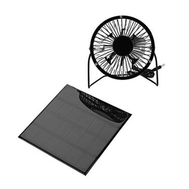 Imagem de 3W 6V Painel solar ao ar livre Mini fã portátil Fã USB Acessório de refrigeração USB Banco de energia portátil portátil para camping de ciclismo de ciclismo de camping de ciclismo