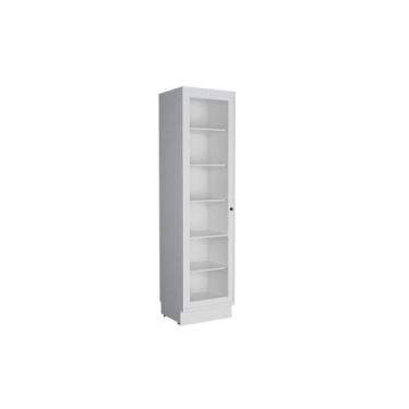 Imagem de Cristaleira de Cozinha Évora PH 3126 c/ 1 Porta c/ Vidro 60cm Branco -