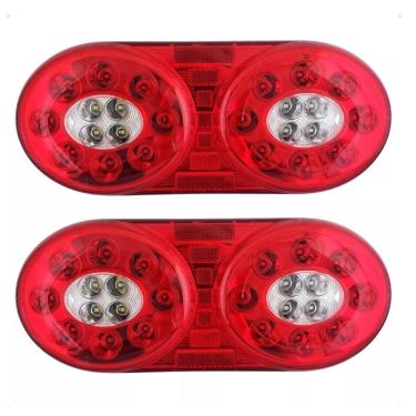 Imagem de Par Lanterna Traseira Carreta Randon Led Style Bivolt 12/24v
