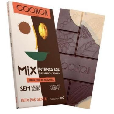 Imagem de Barra De Chocolate Mix Intenso 80% cacau Cookoa 80g