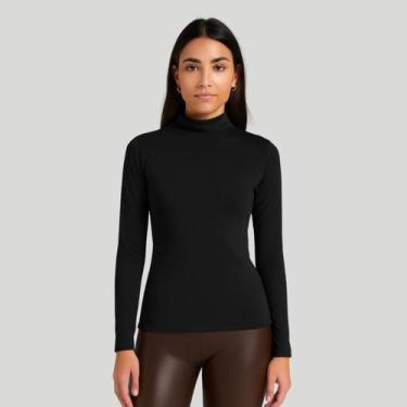 Imagem de Blusa Cacharrel Feminina Gola Alta Manga Longa Segunda Pele - Cacharre