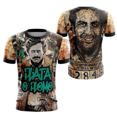 Imagem de Camisa Pablo Escobar Plata o Plomo Mandrake Quebrada Favela Dry Sport 