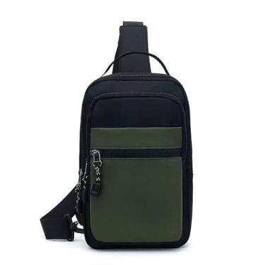 Imagem de Bolsa Mochila De Peito Tiracolo Pochete Bolsa Impermeável Transversal Masculina (verde hw029)