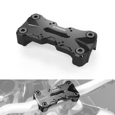 Imagem de NICECNC Grampo Superior De Guidão Preto Com Padrão Amplificadores Compatível Yamaha Tenere 700/Xtz700 2019-2024, Edição Rally 2020-2024, World Raid 2022, Acessórios