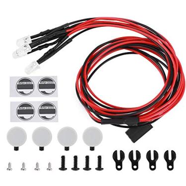 Imagem de Alomejor Iluminação Elegante e Durável de Bagagem de Telhado LED para / Scx10 II 90046 90047 1/10 RC Car, Instalação Fácil, Efeito Simulação Melhoria (4led)