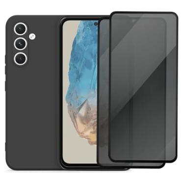 Imagem de Kit Capa Capinha Aveludada Anti Impacto e 2 Película De Privacidade Para Samsung Galaxy M35