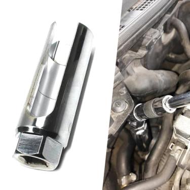 Imagem de ijuicy 1 soquete de sensor de oxigênio para carro, ferramenta de remoção de chave de sensor de oxigênio com 6 pontos, fio de portão lateral tipo I acessa sensor lateral, acessórios universais para a