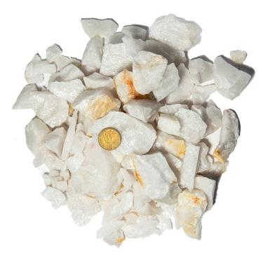 Imagem de 01 Kg Cascalho Bruto Quartzo Leitoso 10 a 20mm Tipo B