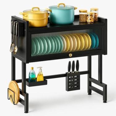 Imagem de Prateleira Escorredor de Louças Grande Metal Rack Organizador Cozinha 