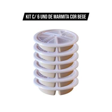 Imagem de Kit Marmita Conservadora de Alimentos 4 Divisórias Térmica, Reutilizáv