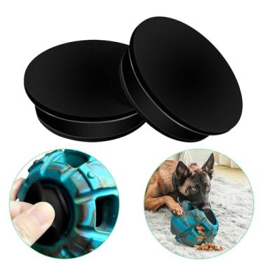 Imagem de Yipetor Grande Rolha De Silicone Para Brinquedo Petisco Cachorro, Mastigadores Moderados, Busca, Pega, Segura Ração, Petiscos, Grande, Pacote Com 2 (G)