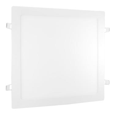 Imagem de Plafon Painel Led 24w Embutir Quadrado Slim Branco Luz Frio