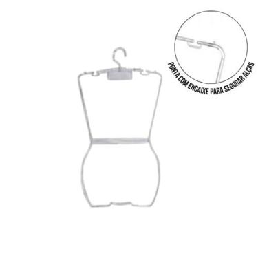 Imagem de Kit c/ 10 Cabides Silhueta Adulto Transparente - Paraiso dos manequins