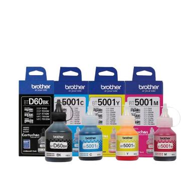 Imagem de Kit 4 Refil De Tinta Brother Bt5001 Btd60 Dcp-t310 Dcp-t710w