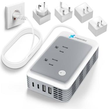 Imagem de Conversor de tensão Mapambo 220V a 110V para modelador de cabelo