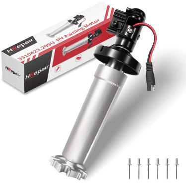 Imagem de HRepair 3310423.209U Motor De Toldo Rv丨substituição Dometic 9100 Motor丨motor Extensão Potência丨rh Conjunto Torção丨preto