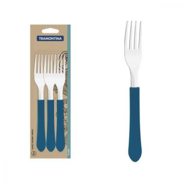 Imagem de Conjunto de Garfos de Mesa Tramontina Leme com Laminas em Aço Inox e C