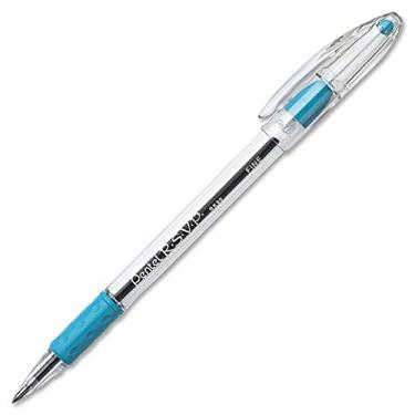 Imagem de Pentel Caneta esferográfica R.S.V.P. Ponta fina de 0,7 mm, tinta azul celeste, caixa com 12 (BK90-S)