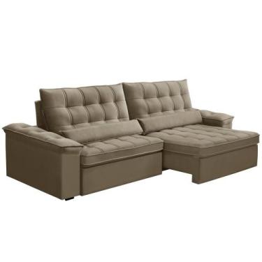 Imagem de Sofá Retrátil Reclinável Para Sala 4 Lugares 290cm Maresi F04 Veludo M