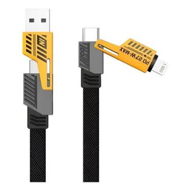 Imagem de Cabo Turbo 65w Usb Tipo C 4 Em 1 Compatível Samsung Motorola - YooY.Ai
