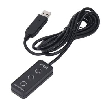 Imagem de Asixxsix Teclado Macro USB Programável, Teclado Personalizado Com Design de Braille, Montagem Magnética, Cabo USB 2M, Configurações de Multi -função para WINS (HK33 3 posições -chave)