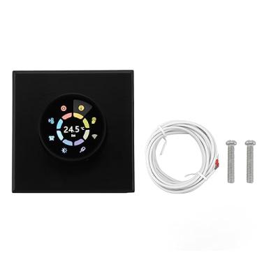 Imagem de Termostato Smart Wi -Fi Controle de voz digital Termostato com botão rotativo Controle de aplicativo de temperatura Proteção de superaquecimento para aquecimento elétrico de piso