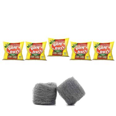 Imagem de Esponja De Aço Grossa Bom Bril Eco 60G Kit 5