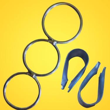 Imagem de Encurtador Redutor Diminuidor de Rede mais Protetor de Punho | Acessórios Rede de Descanso e Dormir | Material Aço Zincado Reforçado | (KIT Encurtador + Protetor de Punho) | 5PONTOS@