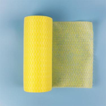 Imagem de Pano De Prato De Cozinha, Pano De Prato Super Absorvente, Pano De Prato Reutilizável Tecido Não Tecido Descartável Rolos De Pano De Cozinha Esfregões Panos De Limpeza Pano Sem, Geel, One Size
