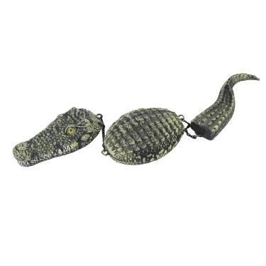 Imagem de GLOGLOW Flutuante Alligator Decoy Decoy Falso Jacaré 32.9in Realista Estátua Flutuante Com Realistas Olhos Dentes para Pool Pond Garden Outdoor Decor