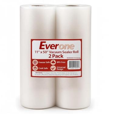 Imagem de EverOne Rolo de saco selador a vácuo para sous vide e para economia de alimentos, 28 cm x 152 m, 2 unidades