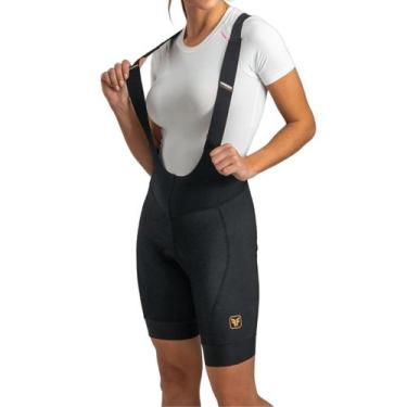 Imagem de Bretelle ciclismo feminino Free Force Performance Invert Gel, Preto, P