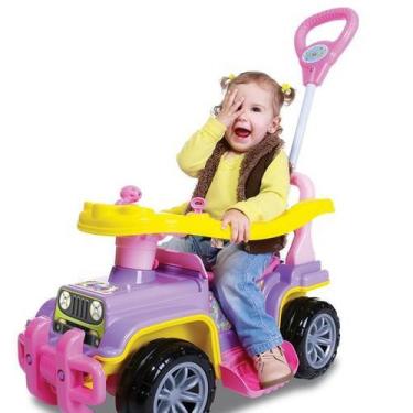 Imagem de Carrinho De Passeio Infantil Com Empurrador Bebe Jip Jip Menina - Mara
