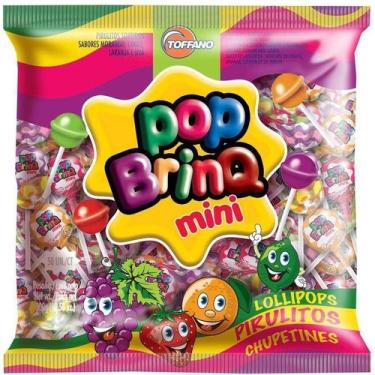 Imagem de Pirulito Pop Brinq Mini Frutas Sortidas 600g - Toffano - Riclan