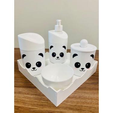 Imagem de Kit Baby Higiene Pandinha I c/bandeja COLORIDA - Senior, Branco
