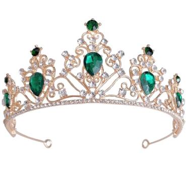 Imagem de Lurrose Coroa de Noiva: Tiara Com Strass - Tiara Elegante de Princesa para Mulheres, Casamento, Baile de Formatura, Festa de Aniversário (2 Cores)