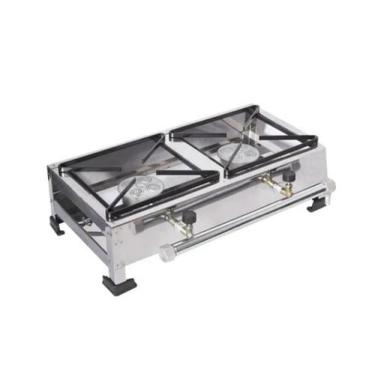 Imagem de Fogão Portátil 2 Bocas Alta Pressão De Qualidade - A.R Variedades Mt