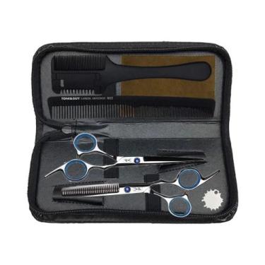 Imagem de Tesoura De Corte De Cabelo Profissional De 6 Polegadas, 440C, Para Bar