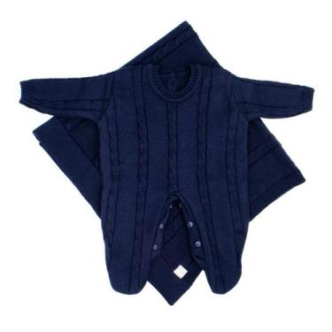 Imagem de O Início Perfeito: Saída de Maternidade Trança - Kowak Baby, Azul mari