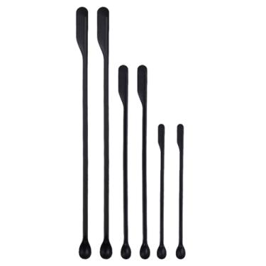 Imagem de Conjunto de espátula de maquiagem – pacote com 6 frascos de silicone raspadores em tamanhos mini, pequeno, grande para cosméticos, loções, garrafas de alimentos e frascos para cuidados com a pele (6