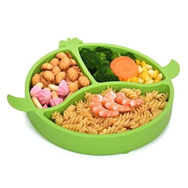Imagem de PARENTCARE Placa de sucção de silicone para alimentação automática de bebês e crianças pequenas, pratos de grau alimentício para desmame de pratos de grau alimentício para jogos americanos ou bandejas de cadeirão, livre de BPA, antiderrapante, inquebrável para crianças