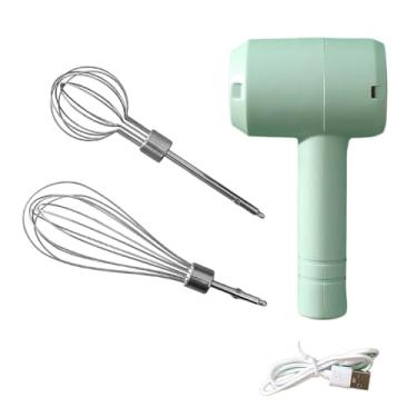 Imagem de Mixer Portátil Batedeira Elétrica Misturador de Ovos Para Misturar Massas Recarregável Batedeira Elétrica Sem Fio Prática Para Cozinha Inovadora Misturador Eficiente Para Quem Ama Cozinhar Verde